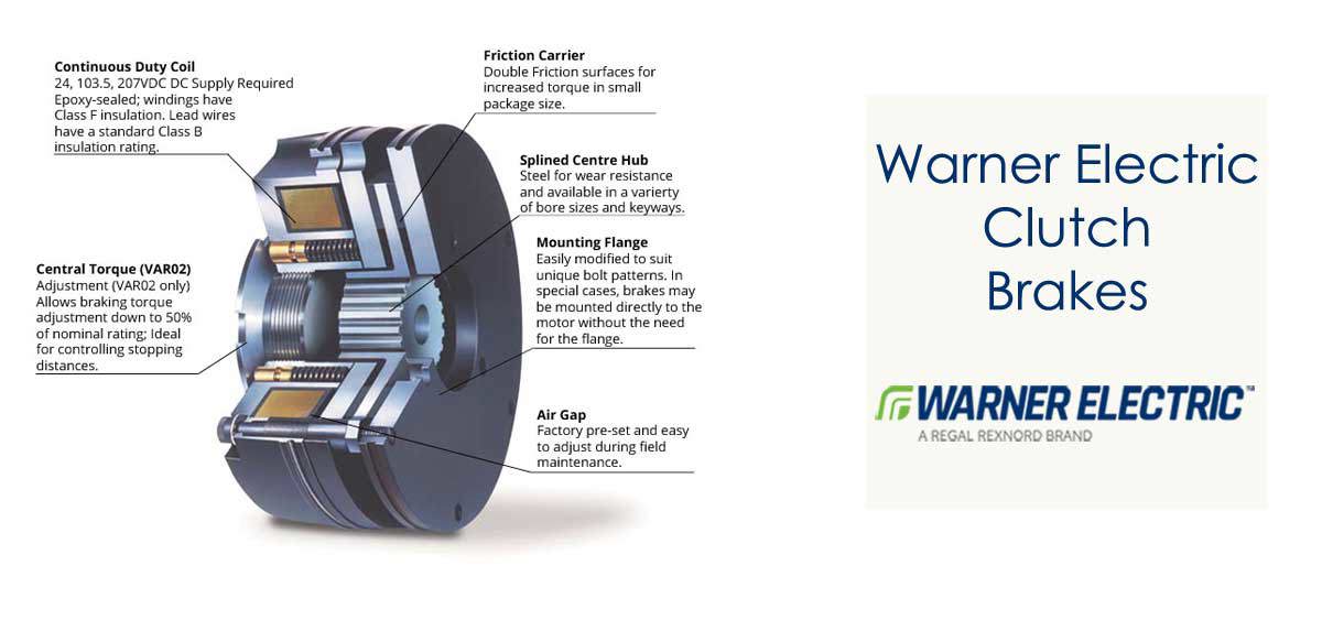 Warner Electric brake brakedown cross section